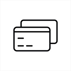 Obraz premium credit card , debit card line icon vector on white background.