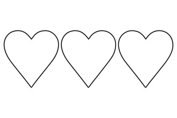 Continues One line drawing of Inter twined hearts in a single continuous line