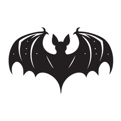 Naklejka premium Halloween Bat Silhouette Icon 