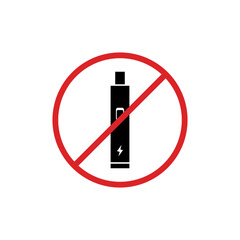 No smoking and vaping sign icon vector design