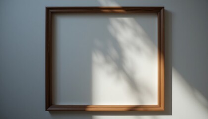 Artistic shadow play in empty frame minimalist interior photography soft lighting creative perspective