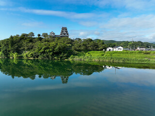 愛媛県大洲市　肱川から見た大洲城