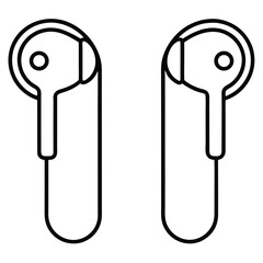 Earbuds Vector Illustration

