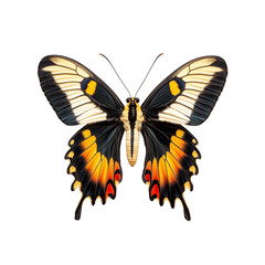 Naklejka premium Magnificent Golden Birdwing Butterfly on Transparent Background