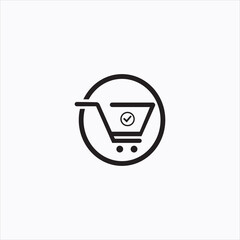 Shopping cart logo icon design template 