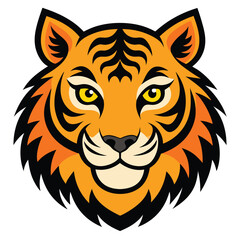 Roaring Tiger Face – Jungle Predator Mascot Vector Art