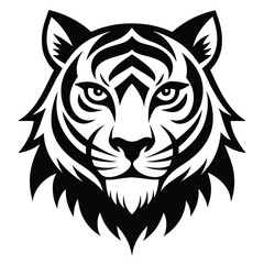 Roaring Tiger Face – Jungle Predator Mascot Vector Art
