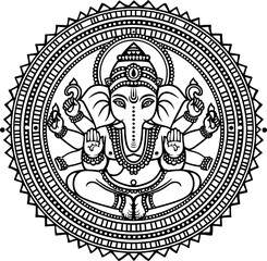 Obraz premium Intricate Ganesh illustration