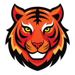 Stylized Tiger Head – Vector Animal Emblem for Branding