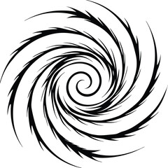 Cyclone Vector Illustration Storm Symbol Line Art