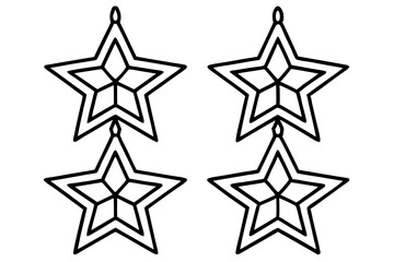 Geometric Star Ornament Vector Set
