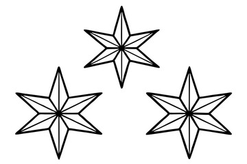 Obraz premium Geometric Star Ornament Vector Set