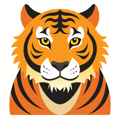Stylized Tiger Head – Vector Animal Emblem for Branding