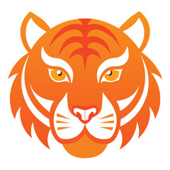 Wild Bengal Tiger Face with Open Mouth and Sharp Fangs