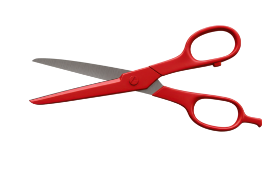 Red Scissors Isolated - Powered by Adobe