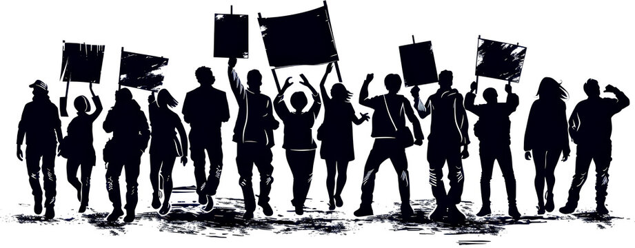 Diverse group of protesters united