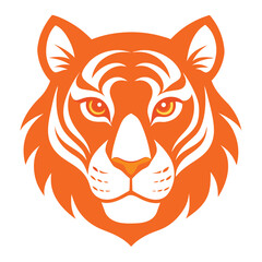 Tiger Face Mascot – Bold Wild Cat Head Vector Icon