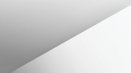 Simple gradient background blending light grey and white in a soft diagonal design for various creative uses