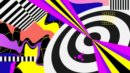 Abstract business goal illusion geometric background
