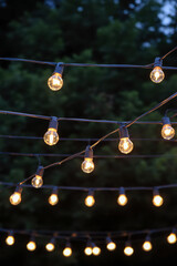 Obraz premium string lights illuminate the night with a warm and inviting glow