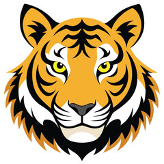 Fierce Tiger Head Logo – Wild Animal Vector Illustration