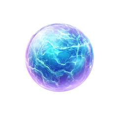 Glowing Energy Orb Abstract Blue and Purple Light Sphere