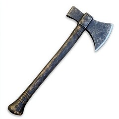 Viking Forged Carbon Steel Axe, flat white background