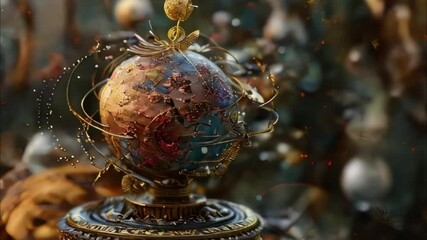 Planets gather in the solar system amidst glowing stars in a vibrant cosmic atmosphere