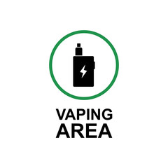 vaping area logo icon vector design 