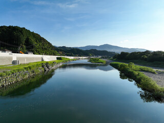 Fototapeta premium 愛媛県大洲市 肱川の風景