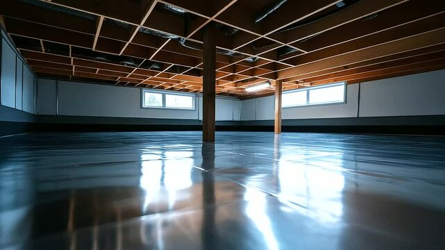 A fully insulated crawl space using reflective blankets and dimple board air control. The space is well-maintained, ensuring a dry and energy-efficient home environment.