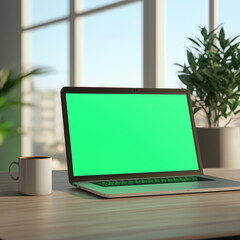 laptop on table