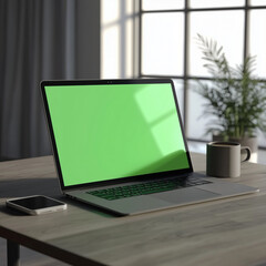 laptop on table