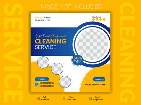 cleaning service social media post design