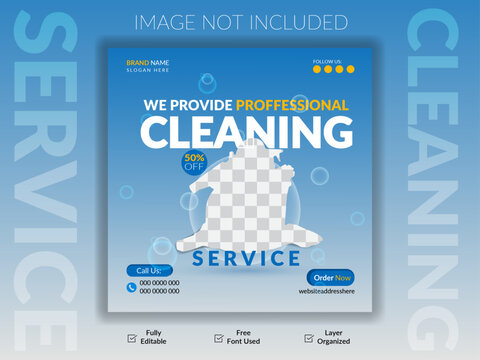 cleaning service social media post design