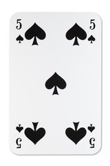 Playing Card Five of Spades French Deck