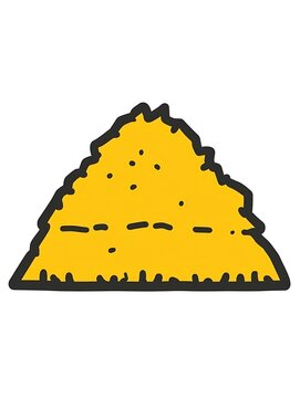 recommend clip art: Golden Yellow Haystack Illustration Simple Line Art