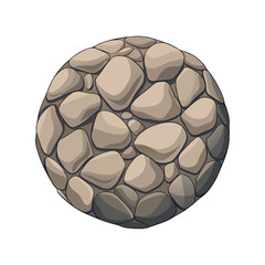 Stone Vector Illustration. Natural rock, stone texture, solid, gravel, abstract stone design

