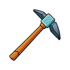 Rock Hammer Vector Illustration. Geological tools, exploration equipment, mining hammer, and rock-breaking vector design