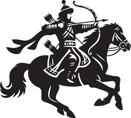Mongol warrior vector