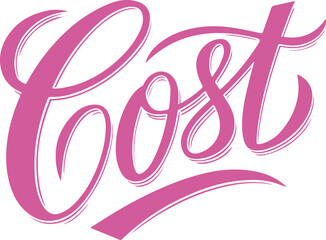 Obraz premium Pink Cost Typography.