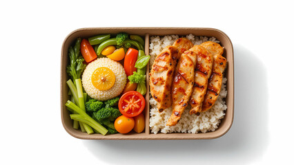 Minimalist Japanese Bento Box Isolated
