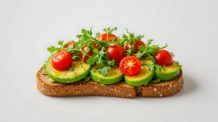 Modern Brunch Avocado Toast Isolated