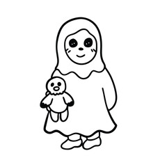 A Child Ghost With an Old Toy