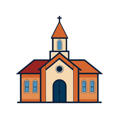 Church Vector Illustration. Architectural designs, religious landmarks, and elegant church-themed vector art.