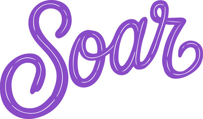 Soar Purple Handwritten Typography.