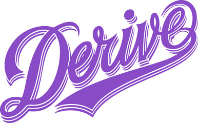 Obraz premium Purple Drive Typography.