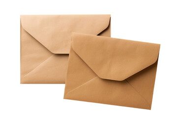 Two kraft envelopes ready to carry heartfelt messages, secrets, and dreams, showcasing a simple, elegant design against a clean white background.