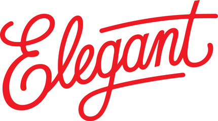 Elegant Red Script.