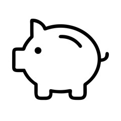 piggy bank savings vector flat icon for financial apps and websites
